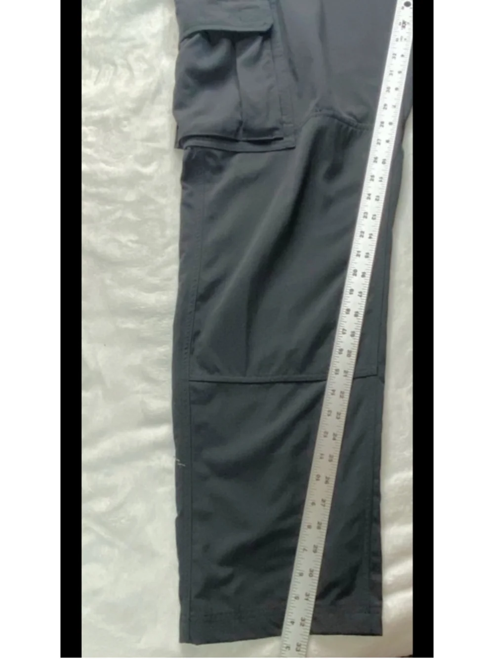 Duluth Trading Dry on the Fly Cargo Pants Mens Lx32 Black Nylon Hiking UPF